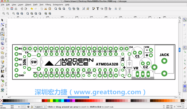既然你有一個(gè)以電路板為背景的清晰影像了，使用向量工具將要絲印的圖像畫在上面吧，下面有一個(gè)例子。